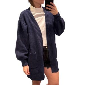 Blue Cardigan Sweater